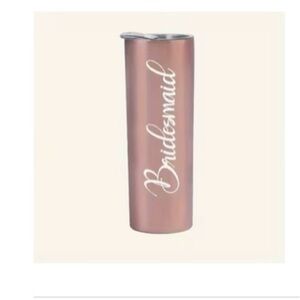 Bridesmaid Rose Gold Skinny Tumbler 20 oz